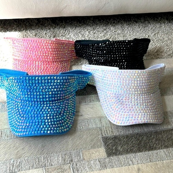 🌞🌞Be the Star on the 🏝️ Beach! Bling Sun Visors - Picture 1 of 6